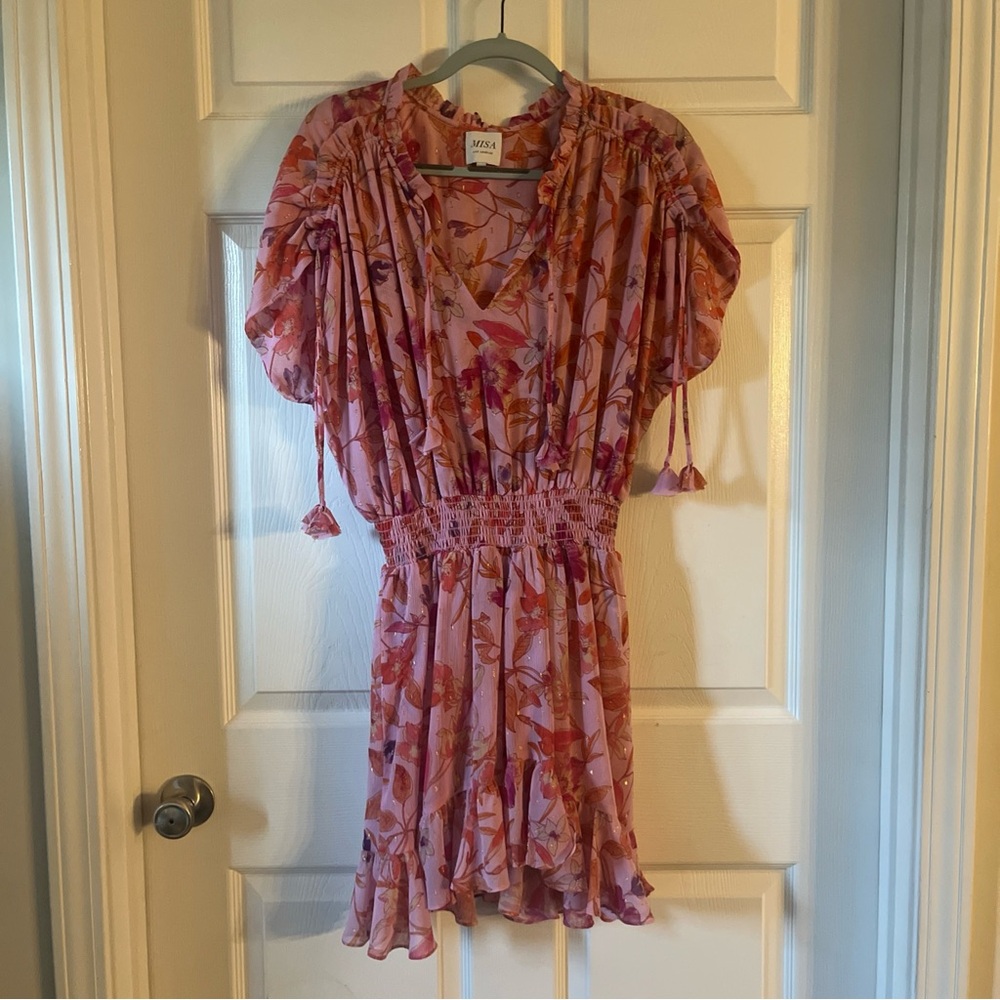 Misa Los Angeles Pink Floral Dress